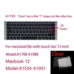 Billentyűzet borító Apple Macbook pro13/16/15 Air13 hüvelykes összes sorozat laptop szilikon tok átlátszó védő bőr A2941 A2442 A