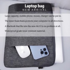 Laptoptáska Macbook Air m2 tokhoz 13 13,3 14 15 16 belső hólyag Macbook Pro Air M1-hez Lenovo Dell HP Huawei Xiaomi farmertáska