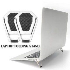 Fém összehajtható laptopállvány csúszásmentes alapkonzol Macbook Pro Air Lenovo Thinkpad PC laptop mini hűtőtartó lábak támogatá