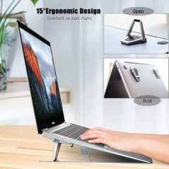 Fém összecsukható laptopállvány univerzális csúszásmentes konzol Támogatás Macbook Pro Air Lenovo notebook laptopokhoz Rögzítő t