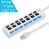 Nagy sebességű 4/7 portos USB HUB 2.0 Adapter bővítő Multi USB Splitter Multi Extender LED lámpakapcsolóval PC laptophoz