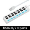 USB 3.0 tápadapter 4/7 portos több USB elosztó hub USB hub 2.0 USB többszörös bővítő kapcsoló 30 cm kábelelosztó dokkoló állomás