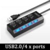 USB 3.0 tápadapter 4/7 portos több USB elosztó hub USB hub 2.0 USB többszörös bővítő kapcsoló 30 cm kábelelosztó dokkoló állomás