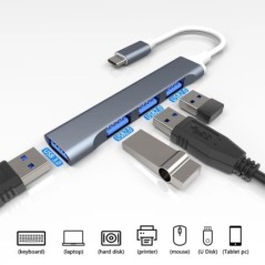 USB C HUB 3.0 Type C 3.1 3/4 Port Multi Splitter Adapter OTG USB Macbook Pro 13 15 Air M1 Pro HUAWEI nintendo PC-tartozékok