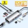 Baseus 10 Gbps USB C hub Type C HDMI-kompatibilis USB adapter Ethernet port dokkoló állomás MacBook Air M1 M2 USB Splitterhez