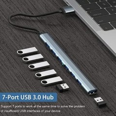 USB HUB Type C 3 0 USB-A hub Splitter 7 Port USB3.0/2.0 USB-C PD nagy sebességű adatátvitellel PC laptophoz Macbook tartozékokho