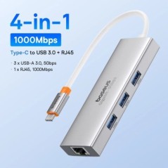 Baseus USB Type C – HDMI-kompatibilis HUB adapter 13 az 1-ben DP 4K 60Hz 120Hz RJ45 VGA konverter PD 100W USB 3.0 2.0 Macbook PC