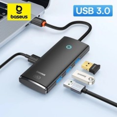 Baseus USB HUB Adapter 4 az 1-ben USB Type C – USB 3.0 HUB elosztó adapter MacBook Pro Air Huawei Mate 30 dokkolóállomás HUB-hoz