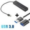 USB hub, USB elosztó laptophoz, többportos USB 3.0 hub portbővítő gyors adatátvitel 4 portos Windows PC Mac nyomtató mobil merev