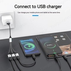 C típusú USB hub bővítmények 4 portos USB kábel osztó OTG nagy sebességű átviteli adapter hordozható konverter PC laptophoz Macb