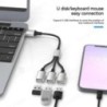 C típusú USB hub bővítmények 4 portos USB kábel osztó OTG nagy sebességű átviteli adapter hordozható konverter PC laptophoz Macb