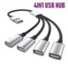 C típusú USB hub bővítmények 4 portos USB kábel osztó OTG nagy sebességű átviteli adapter hordozható konverter PC laptophoz Macb