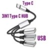 C típusú USB hub bővítmények 4 portos USB kábel osztó OTG nagy sebességű átviteli adapter hordozható konverter PC laptophoz Macb