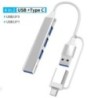 USB A Type C hub koncentrátor dokkolóállomás több adapter SD TF kártyaolvasó audio többelosztó dokkoló osztó MacBook Air PC-hez