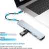 USB C hub 8 az 1-ben Type C 3.1 – 4K HDMI adapter RJ45 SD/TF kártyaolvasóval PD gyorstöltés MacBook notebook laptophoz