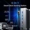 Steam Deck Dock 6 az 1-ben Steam Deck Rog Ally Dokkolóállomás Állvány Tartozékok 3*USB 3.0 HDMI 4K@60Hz Gigabit Ethernet PD 60W 