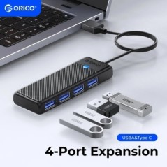 ORICO Type C HUB USB HUB 3.0 4 portos elosztó USB HUB adapter bővítő dokkoló ultravékony OTG adapter PC számítógépes tartozékokh