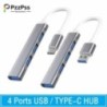 USB C HUB 3.0 Type C 4 Port Multi USB Splitter Adapter OTG HUAWEI Xiaomi Macbook Pro 13 15 Air Pro PC számítógép-tartozékok