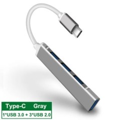 USB C HUB 3.0 Type C 4 Port Multi USB Splitter Adapter OTG HUAWEI Xiaomi Macbook Pro 13 15 Air Pro PC számítógép-tartozékok