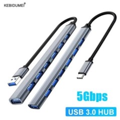 USB HUB USB 3.0 HUB USB 2.0 HUB USB C HUB C típusú HUB Multi Splitter nagy sebességű 5 Gbps PC számítógéphez Több portos USB A H