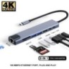 USB 8 az 1-ben C típusú 3 1-4k Hdmi hub adapter Sd Tf Rj45 kártyaolvasóval Pd gyorstöltés Macbook notebook számítógéphez