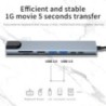 USB 8 az 1-ben C típusú 3 1-4k Hdmi hub adapter Sd Tf Rj45 kártyaolvasóval Pd gyorstöltés Macbook notebook számítógéphez