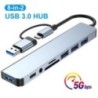 8 portos USB 3.0 HUB USB C HUB Dock Station OTG Adapter 5Gpbs nagy sebességű USB 3.0 2.0 Splitter 3.5 Audio Macbook Pro Airhez