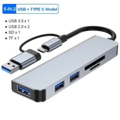 8 portos USB 3.0 HUB USB C HUB Dock Station OTG Adapter 5Gpbs nagy sebességű USB 3.0 2.0 Splitter 3.5 Audio Macbook Pro Airhez