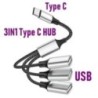 Multi USB Hub Extensions 4 Port Type C Hub USB Splitter Gyors adatátvitel OTG Adapter Számítógéphez Xiaomi Macbook Pro Air