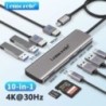 Lemorele TC91 USB C HUB USB 3.0 dokkoló állomás USB Type-C - Dual HDMI Macbook Air Pro iPad Pro M2 M1 PC Extend 2 Different