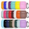 Szilikon fülhallgató tok AirPods 1/2 Gen Cover Case Vezeték nélküli fejhallgatóhoz Bőrbarát fülhallgató tok horgos iPhone tokkal