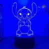 Rajzfilm Stitch Figurine 3D LED Light Gyerek LED Éjszakai Fény USB LED Asztali lámpa Hálószoba Dekorációhoz Karácsonyi ajándék