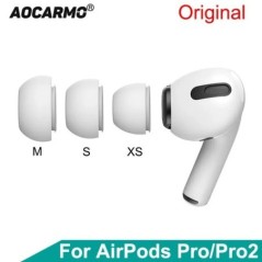 Aocarmo 2db Apple AirPods Pro Pro2 fülhallgató porszűrő háló szilikon gumi füldugók fülhallgató sapka eredeti cserealkatrész