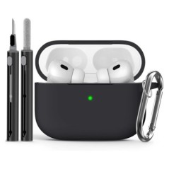 AirPods Pro tokvédő tisztítókészlettel, puha szilikon védőtok az Apple AirPod Pro 2./1. generációs tokjához férfiaknak