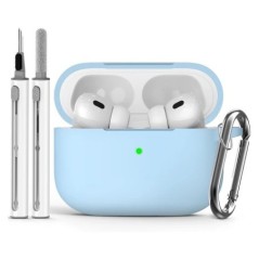 AirPods Pro tokvédő tisztítókészlettel, puha szilikon védőtok az Apple AirPod Pro 2./1. generációs tokjához férfiaknak