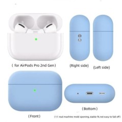 AirPods Pro 2 2022 fülhallgató-tokhoz, pántos elveszésgátló fedéllel [látható elülső LED] az AirPods Pro 2 szilikon tokhoz