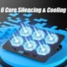 A9 Gaming RGB Laptop Cooler 6 Fan Gaming Led Light notebook COOLCOLD hűtő 13-18 hüvelykes laptop Macbook 2023 állványhoz