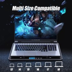 A9 Gaming RGB Laptop Cooler 6 Fan Gaming Led Light notebook COOLCOLD hűtő 13-18 hüvelykes laptop Macbook 2023 állványhoz