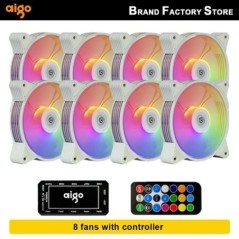 Aigo AR12 120mm pc számítógép ház Ventilátor RGB hűtőborda aura sync sata port 12cm Cooler argb Csendes vezérlő ventilátor hűtő 