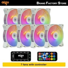 Aigo AR12 120mm pc számítógép ház Ventilátor RGB hűtőborda aura sync sata port 12cm Cooler argb Csendes vezérlő ventilátor hűtő 