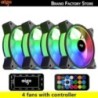 Aigo AR12 120mm pc számítógép ház Ventilátor RGB hűtőborda aura sync sata port 12cm Cooler argb Csendes vezérlő ventilátor hűtő 