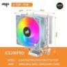 Aigo CPU Cooler 2 4 Heat Pipes PC Radiator Cooling 3PIN PWM Silent Rgb Fan Intel 1700 1150 1155 1156 1366 AM2/AM3/AM4 AMD