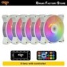 Aigo AR12 fehér 120mm RGB FAN ventilador PC gamer Számítógépház készlet Ventilátor Hűtő Hűtő 12cm Sebesség beállítása 12V ARGB V