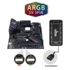 Aigo AR12 fehér 120mm RGB FAN ventilador PC gamer Számítógépház készlet Ventilátor Hűtő Hűtő 12cm Sebesség beállítása 12V ARGB V