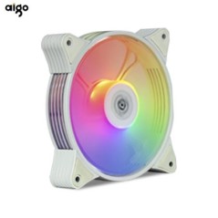 Aigo AR12 fehér 120mm RGB FAN ventilador PC gamer Számítógépház készlet Ventilátor Hűtő Hűtő 12cm Sebesség beállítása 12V ARGB V