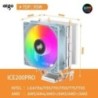 Aigo ICE200PRO levegő processzorhűtő 2 hőcső radiátor hűtés 3 PIN PWM ventilátor csendes ventilátor Intel 115X 1200 1700 AM4 AM5