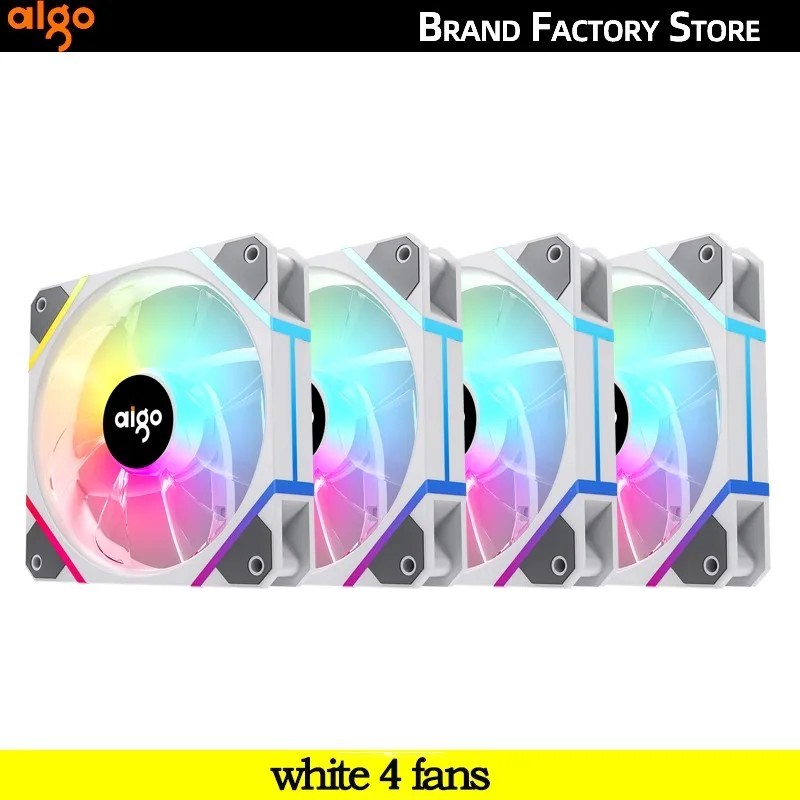 Aigo AM12PRO Rgb ventilátor Ventoinha PC 120mm számítógépház ventilátorkészlet vízhűtő 4 tűs PWM CPU hűtőventilátor 3pin5v argb 