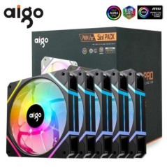 Aigo AM12PRO Rgb ventilátor Ventoinha PC 120mm számítógépház ventilátorkészlet vízhűtő 4 tűs PWM CPU hűtőventilátor 3pin5v argb 