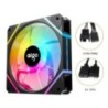 Aigo AM12PRO Rgb ventilátor Ventoinha PC 120mm számítógépház ventilátorkészlet vízhűtő 4 tűs PWM CPU hűtőventilátor 3pin5v argb 