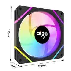 Aigo AM12PRO Rgb ventilátor Ventoinha PC 120mm számítógépház ventilátorkészlet vízhűtő 4 tűs PWM CPU hűtőventilátor 3pin5v argb 